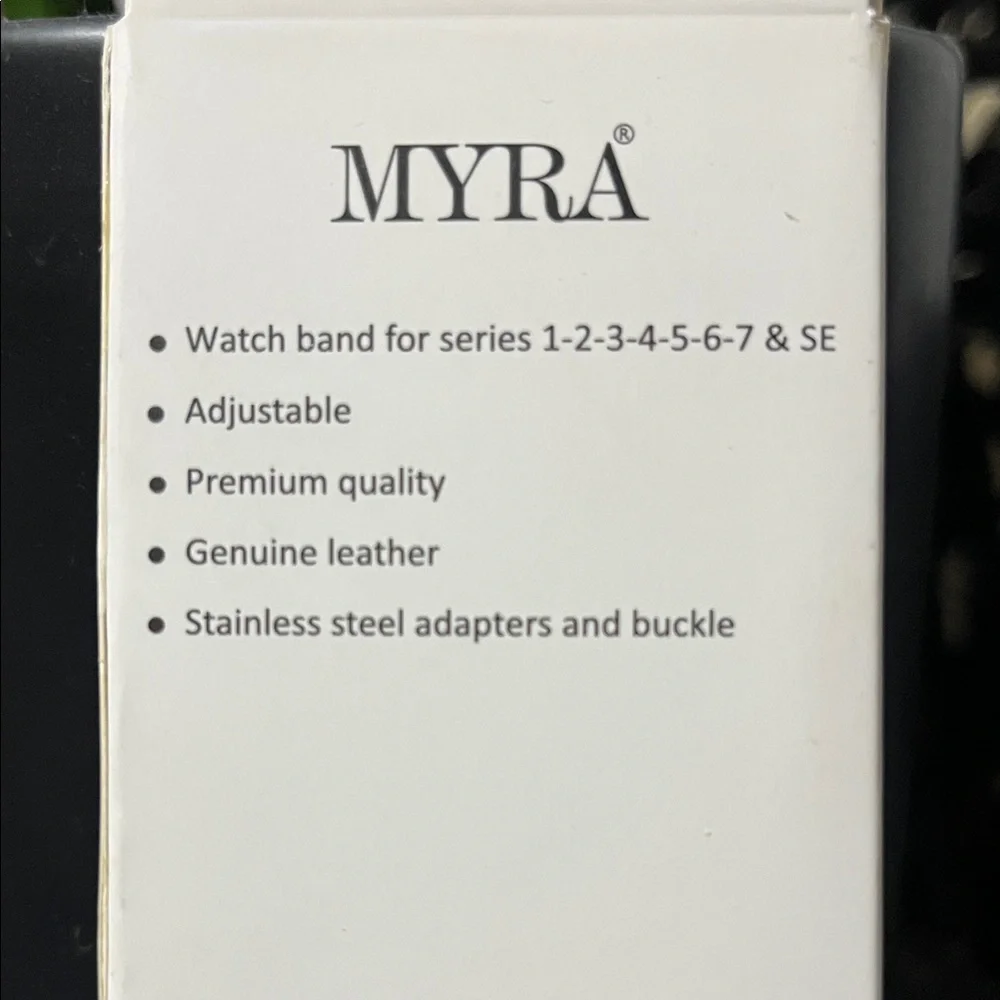 Myra Bag Turquoise and Brown Leather iPhone Watch Band - Picture 4 of 4